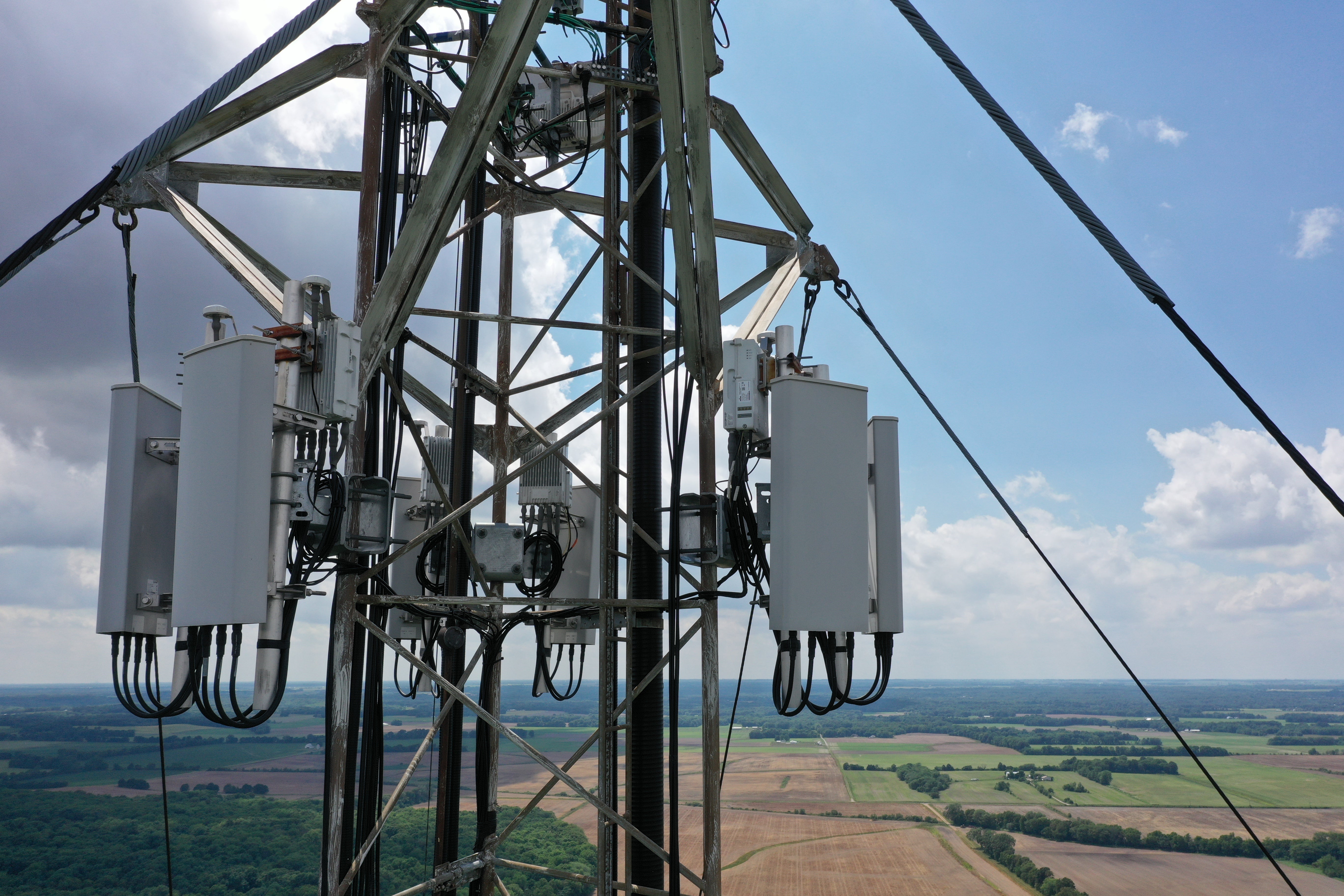 Equipment on tower